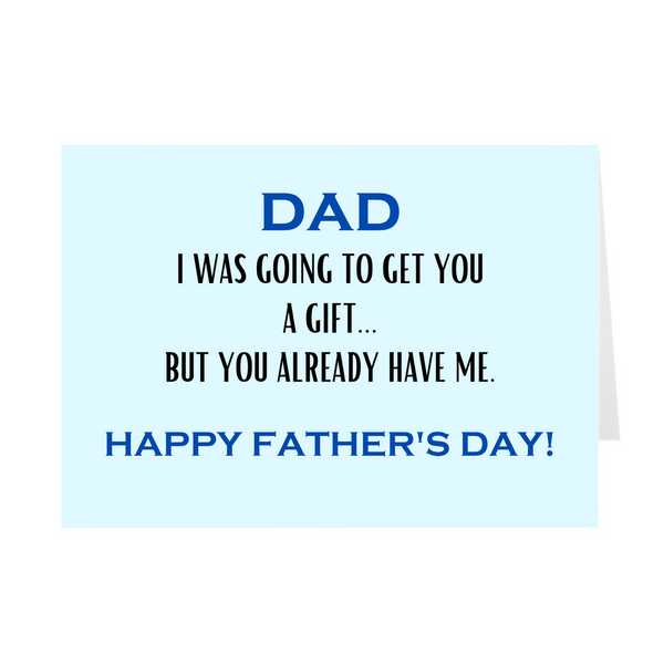 Funny Fathers Day Card From Daughter, Sarcastic Father's Day Card SheCustomDesigns