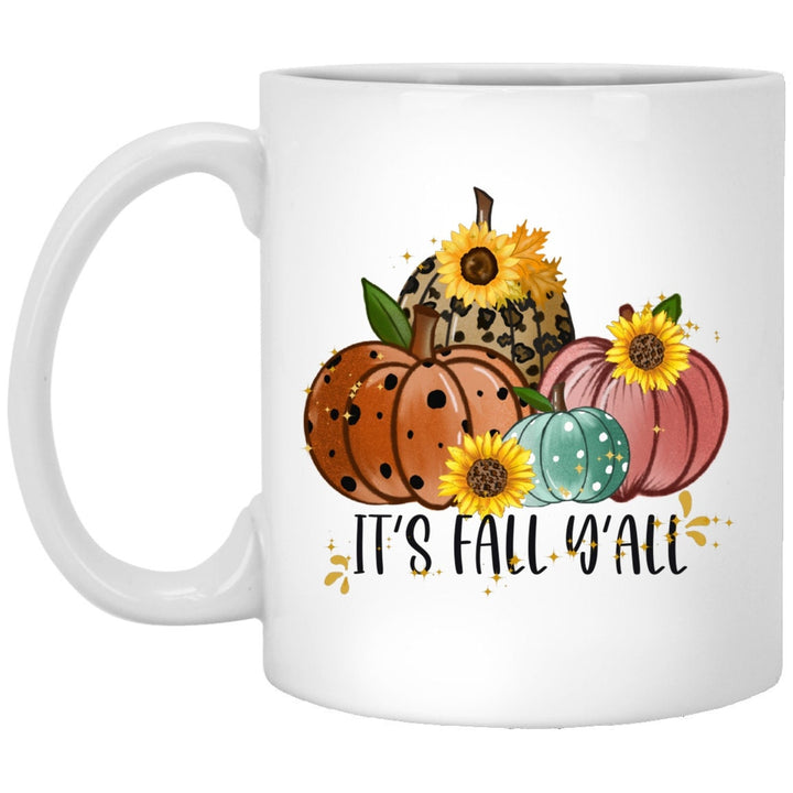 Fall Mug, Its Fall Yall, Pumpkin Mug, I Love Fall, Thanks Giving Mug, Pumpkin Spice Latte, Autumn Mug, Thanks Giving Gifts For Friends SheCustomDesigns