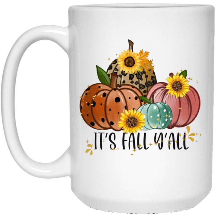 Fall Mug, Its Fall Yall, Pumpkin Mug, I Love Fall, Thanks Giving Mug, Pumpkin Spice Latte, Autumn Mug, Thanks Giving Gifts For Friends SheCustomDesigns