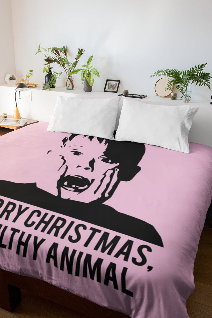Merry Christmas Ya Filthy Animal Blanket, Kevin Home Alone Blanket, Christmas Gift Throw Blanket SheCustomDesigns