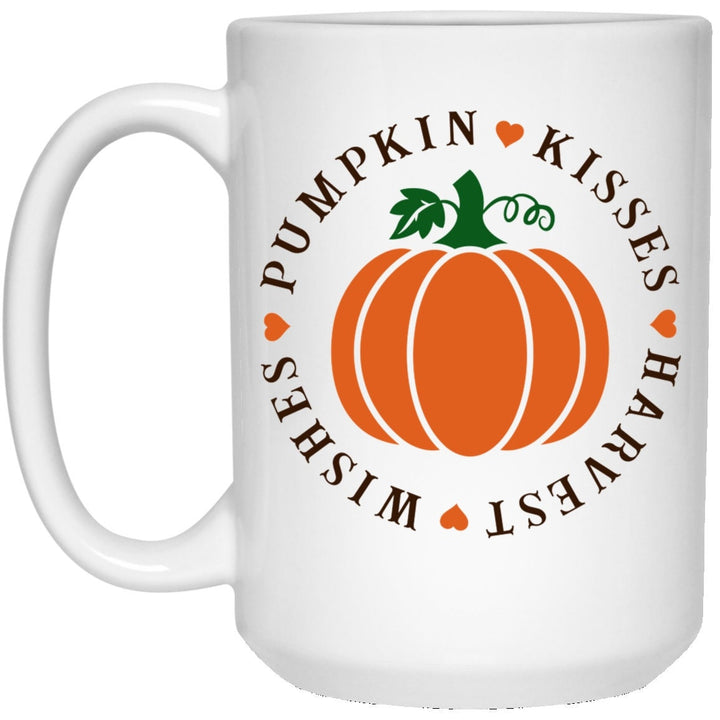 Pumpkin Mug, Fall Mug, Pumpkin Kisses, Thankful Mug, Pumpkin Spice Latte, Harvest Wishes, Thanks Giving Gift, Autumn Mug SheCustomDesigns