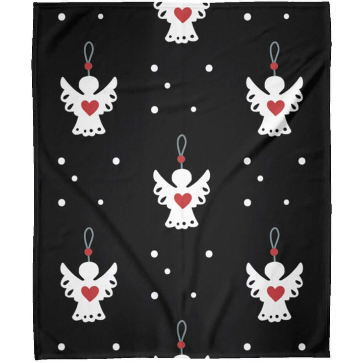 Christmas Blanket Throws, Red Christmas Blanket, Christmas Gift Children, Christmas Angels Blanket SheCustomDesigns