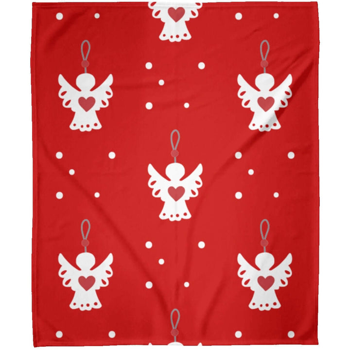 Christmas Blanket Throws, Red Christmas Blanket, Christmas Gift Children, Christmas Angels Blanket SheCustomDesigns