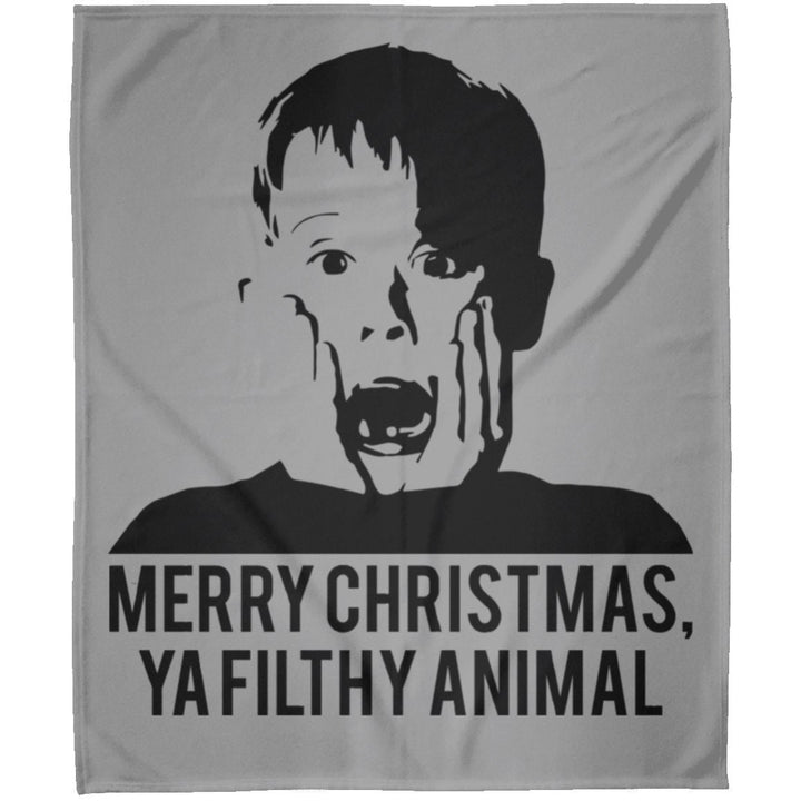 Merry Christmas Ya Filthy Animal Blanket, Kevin Home Alone Blanket, Christmas Gift Throw Blanket SheCustomDesigns