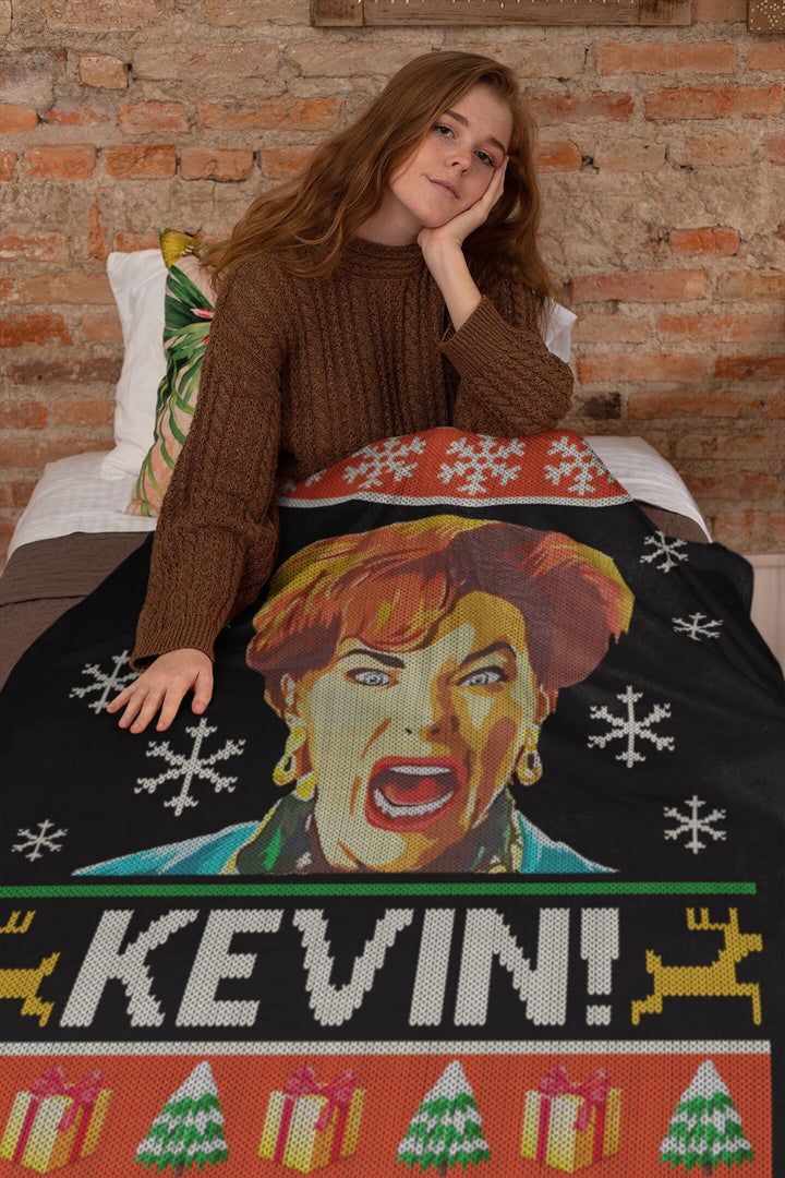 Home Alone Blanket, Kevin Home Alone Christmas Blanket, Mrs McCallister Christmas Throw Blanket Gift SheCustomDesigns