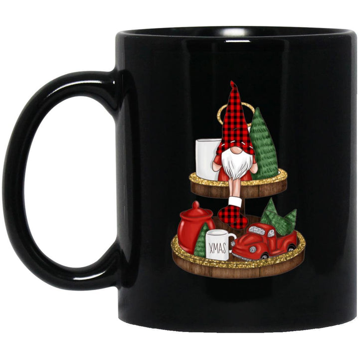 Gnomes Mugs, Christmas Gnomes Mug, Black Gnomies Christmas Mug SheCustomDesigns