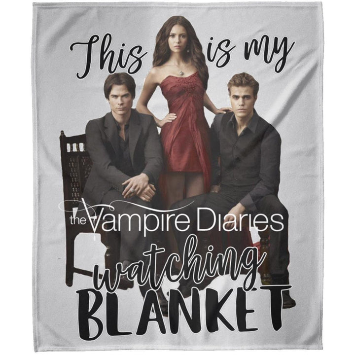 TVD Blanket, This Is My TVD Watching Blanket, Damon Salvatore, TV Show Blanket, Movies Watching Blanket, Fleece Throw, Movie Gifts SheCustomDesigns