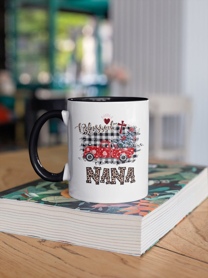 Christmas Gift To Grandma, Blessed Nana Mug, Christmas Cup, Grandma Christmas Gift, Grandma Mug SheCustomDesigns