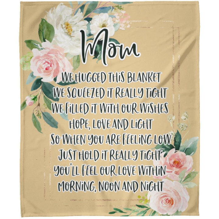 Mom We Hugged This Blanket, Mom Blanket, Gifts For Mom Birthday, Blanket For Mom, Mother's Day Gift, Long Distance Gifts, Christmas Gift For Mom SheCustomDesigns