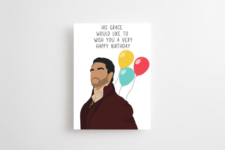 His Grace Happy Birthday Card, The Duke Of Hastings Birthday Card, Simon Bassett Birthday Card SheCustomDesigns