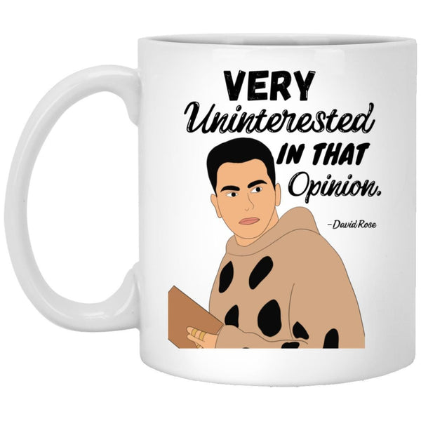 Very Uninterested In That Opinion, David Rose Quote Mug, Creek Gifts, Coffee Mug Unique, Gifts For Friends, Creek Mug SheCustomDesigns