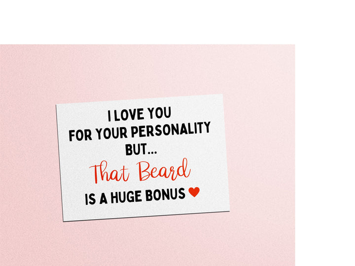 I Love You For Your Personality Card, Vulgar Valentines Card For Boyfriend Or Husband Valentines Card, Naughty Sex Card SheCustomDesigns