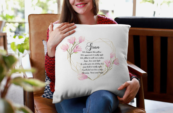 Personalized Gift For Gran, Granny We Hugged This Pillow, Personalized Birthday Gift For Granny, Mothers Day Gift Grandma SheCustomDesigns