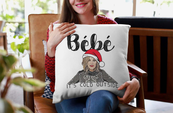 Bebe It's Cold Outside Pillow Moira Rose 18x18, Christmas Decorative Pillow Covers, Christmas Decor Home SheCustomDesigns