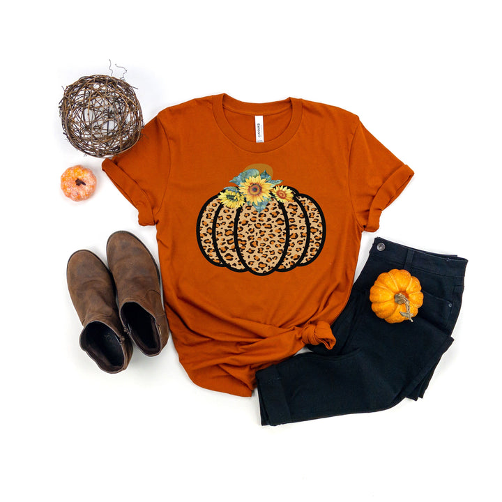 Thanksgiving T Shirt, Pumpkin Patch Shirt, Leopard Pumpkin Shirt, Thanksgiving Shirt Plus Size, Leopard Patch Shirt, Autumn Shirt SheCustomDesigns
