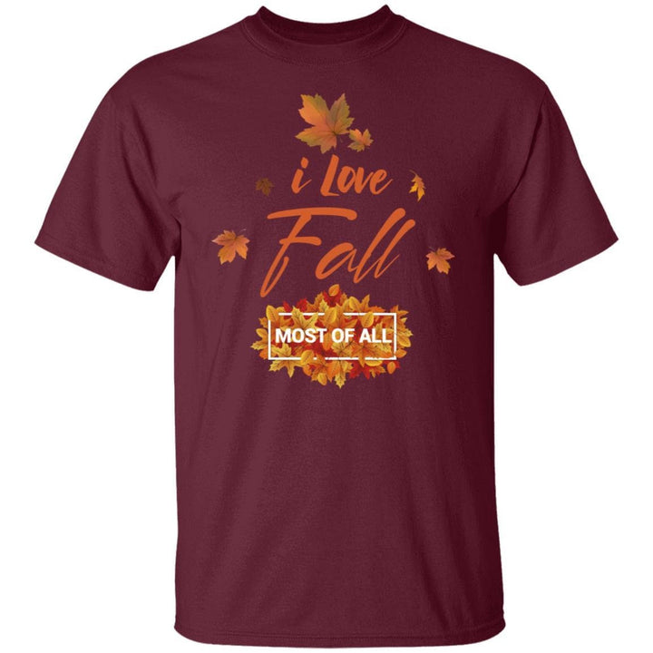 I Love Fall Shirt, Thanks Giving Shirt, Fall Shirt For Women, Cute Fall Shirts, I Love Fall Most Of All, Thankful Shirt, Fall Leaves Shirt SheCustomDesigns