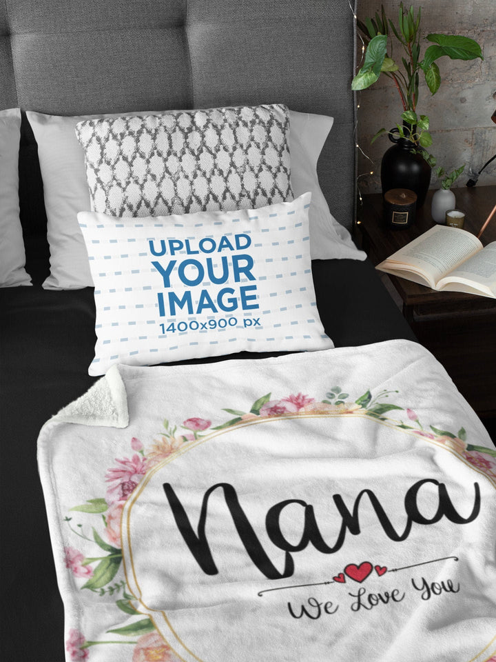 Personalized Nana Blanket, Gift For Nana, Name Blanket, Long Distance Gift, Gift For Granny, Mothers Day Blanket, Gigi Blanket, Grandma Gift SheCustomDesigns