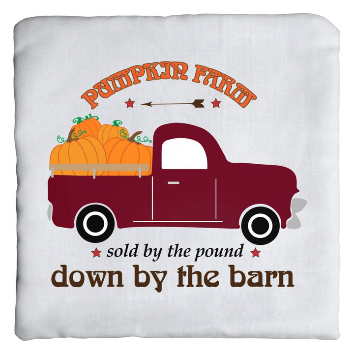 Pumpkin Party, Red Truck Pillow Cover, Pumpkin Pillow, Fall Pillow Cover, Down By The Barn, Autumn Pillow, Farmhouse Decor, Pumpkins On Sale SheCustomDesigns