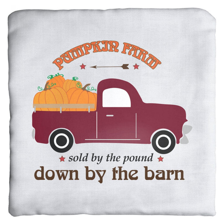 Pumpkin Party, Red Truck Pillow Cover, Pumpkin Pillow, Fall Pillow Cover, Down By The Barn, Autumn Pillow, Farmhouse Decor, Pumpkins On Sale SheCustomDesigns