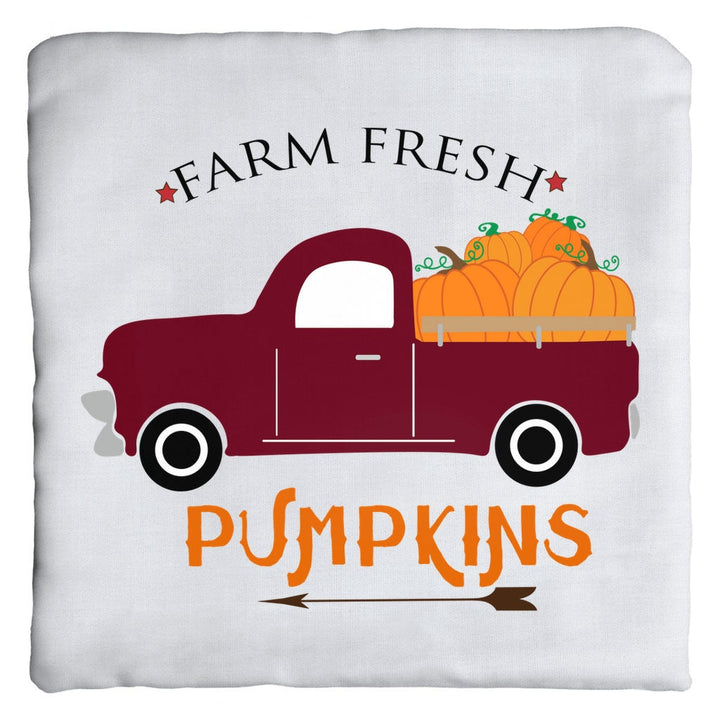 Farm Fresh Pumpkins, Red Pumpkin Truck, Fall Pillow Cover, Pumpkin Patch Pillow, Fall Decor, Farmhouse Decor, Autumn Decor, 18x18, 20x20 SheCustomDesigns