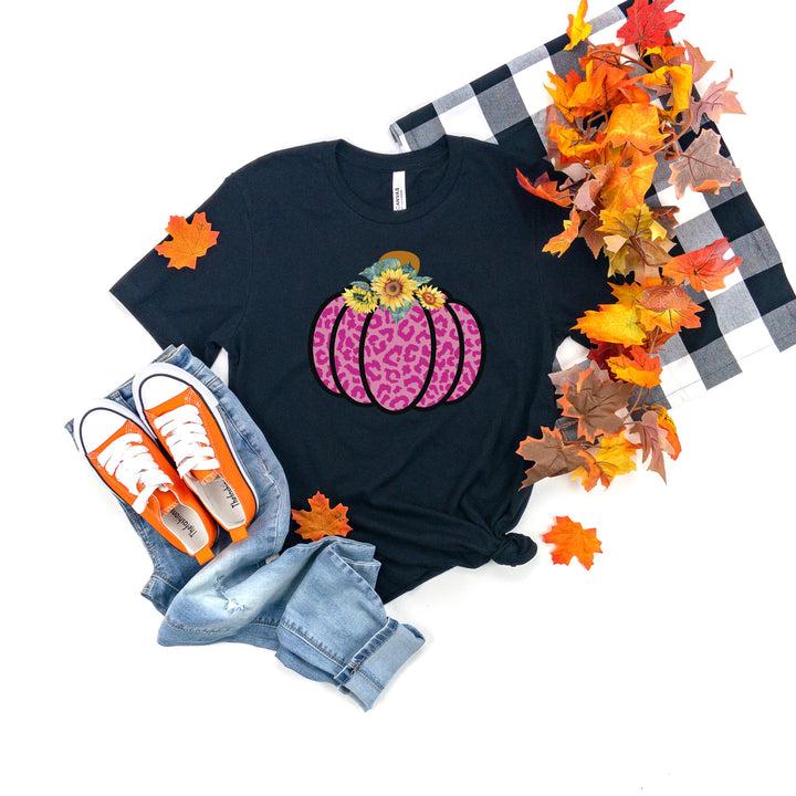 Leopard Pumpkin Shirt, Thanksgiving T Shirt, Autumn Shirt, Pumpkin Patch Shirt, Thanksgiving Shirt Plus Size, Leopard Patch Shirt, Fall Shirt SheCustomDesigns