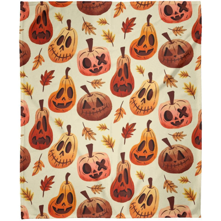 Halloween Blanket, Pumpkin Blanket, Jack O Lantern, Halloween Decor, Plush Fleece, Spooky Blanket Throw, Scary, Ghost, Trick Or Treat, Fall SheCustomDesigns