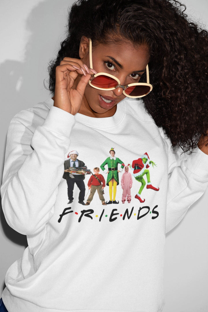 Christmas Friends Shirt, Christmas Sweatshirt, Christmas Movies Watching Shirt SheCustomDesigns