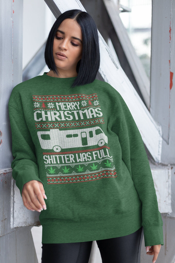 Clark Griswold Ugly Christmas Sweater, Merry Christmas Shitter Was Full Shirt, Christmas Vacation Sweatshirt, Chevy Chase SheCustomDesigns