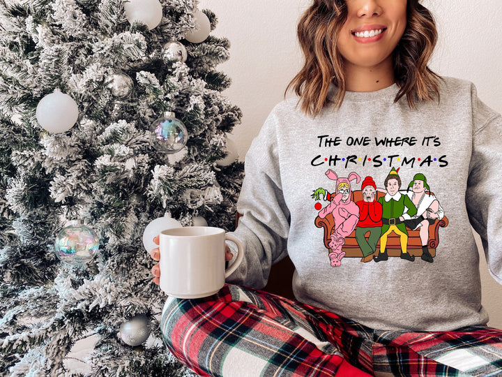 The One Where Its Christmas Sweatshirt, Christmas Friends Sweatshirt, Ugly Christmas Sweater, Christmas Pajamas, Christmas Day Outfit, Holiday Sweater SheCustomDesigns