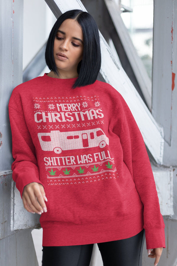 Clark Griswold Ugly Christmas Sweater, Merry Christmas Shitter Was Full Shirt, Christmas Vacation Sweatshirt, Chevy Chase SheCustomDesigns