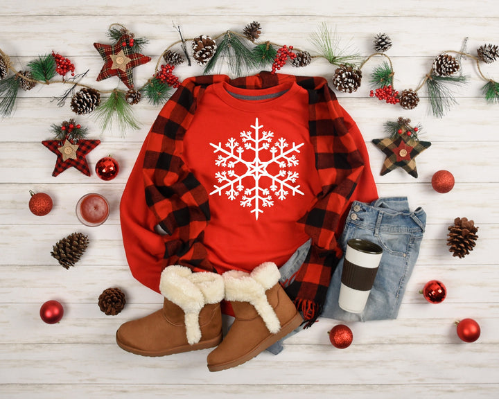 Snowflake Sweatshirt, Christmas Sweatshirt, Winter Sweatshirt, Family Christmas Shirts, Holiday Sweater, Snowflake Sweater SheCustomDesigns