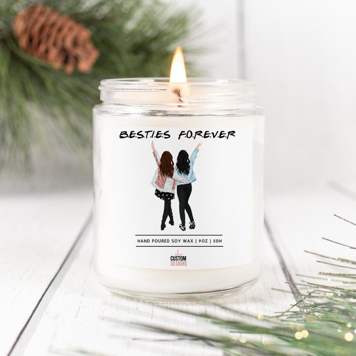 Cozy Candle, Winter Candle, 2 Best Friends Candle, Vanilla Candle, 9oz Candle, Engagement Gift, Friends Housewarming Gift, Long Distance SheCustomDesigns