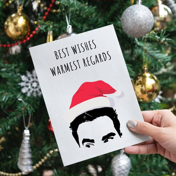 Best Wishes Warmest Regards Christmas Card, David Rose Christmas Card, Creek Gifts SheCustomDesigns