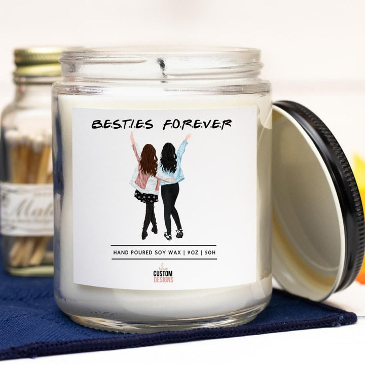 Cozy Candle, Winter Candle, 2 Best Friends Candle, Vanilla Candle, 9oz Candle, Engagement Gift, Friends Housewarming Gift, Long Distance SheCustomDesigns