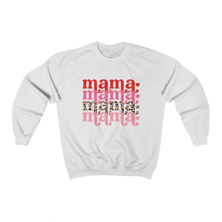 Mama Sweatshirt, Mama Valentines Shirt, Mama Valentines Day Sweatshirt, Mothers Day Sweatshirt, Mom Shirt, Mama Mama Mama Leopard SheCustomDesigns