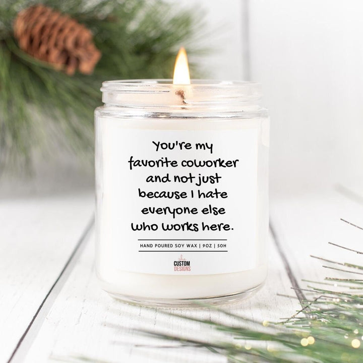 Work Bestie Candle, Best Coworker Candle, Work Husband, Work Wife Gift, Best Friend Candle, Funny Candle, Cozy 9 oz Candle SheCustomDesigns