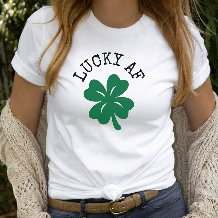 St Patrick's Day Shirt, Women's St Pattys Shirt, Lucky AF Shirt, Matching Couple St Patrick Shirts, Shamrock Irish, Shenanigans Leprechaun SheCustomDesigns