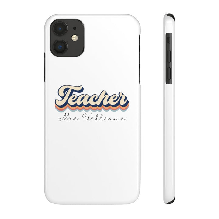 Retro Phone Case, Personalized Teacher Phone Case, Gift For Teacher, Custom Phone Case, Cute Phone Case, Clear Phone Case, Trendy Phone Case SheCustomDesigns