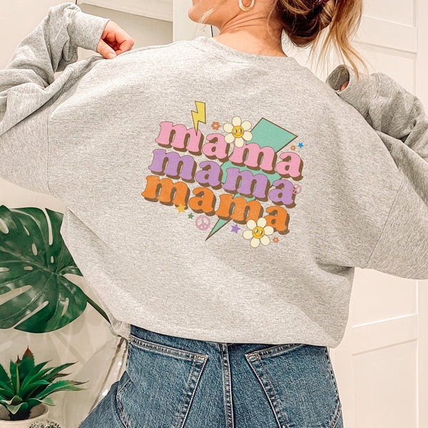 Retro Mama Sweatshirt, Mothers Day Gift, Retro Mom Sweatshirt, Gift For Mom, Mama Crewneck Sweatshirt, One Loved Mama SheCustomDesigns