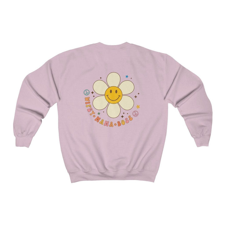 Wifey Mama Boss Sweatshirt, Smiley Retro Mama Sweatshirt, Mother's Day Gift, Cute Spring Sweatshirt, Gift For Mom, Nature Oversized Crewneck SheCustomDesigns