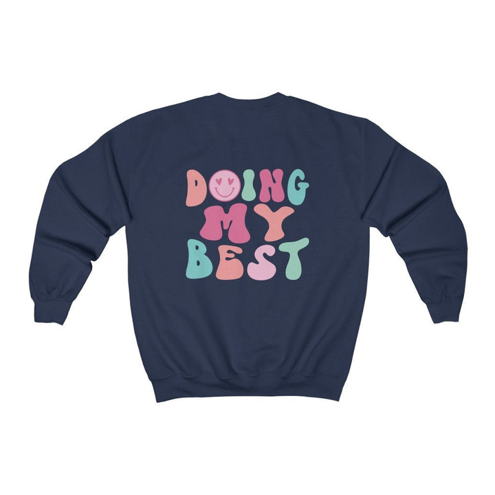 Doing My Best Sweatshirt, Smiley Face Sweatshirt, Happy Positive Vibes, Spring Aesthetic, Retro Sweatshirt, Oversized Graphic Tee, 90s Shirt SheCustomDesigns