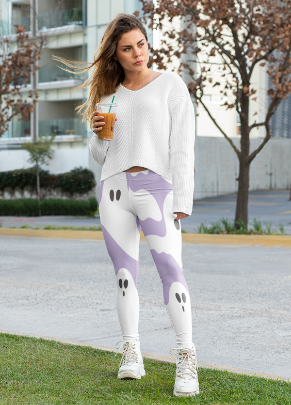 Tights For Halloween, Halloween Outfits For Couples, Ghost Leggings For Halloween SheCustomDesigns